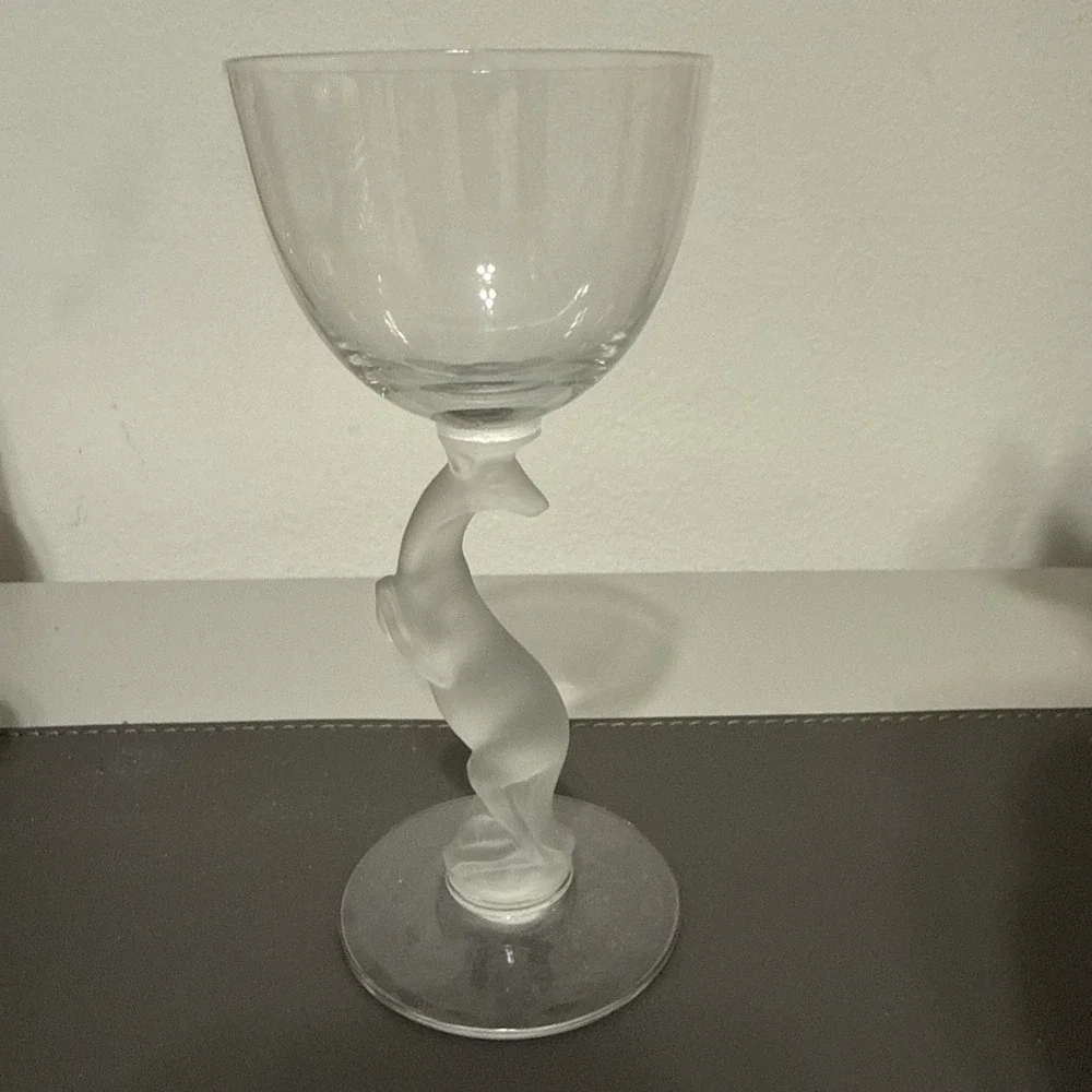 Libbey Silhouette Kangaroo Stem Opalescent Nash Series 6